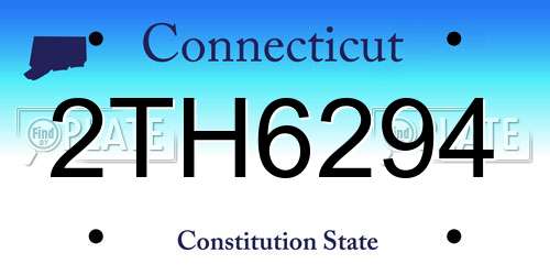 2TH6294 Connecticut License Plate