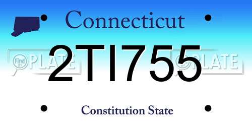 2TI755 Connecticut License Plate