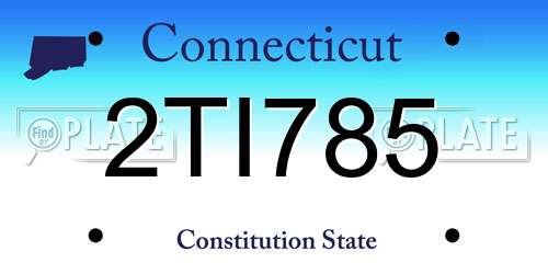 2TI785 Connecticut License Plate