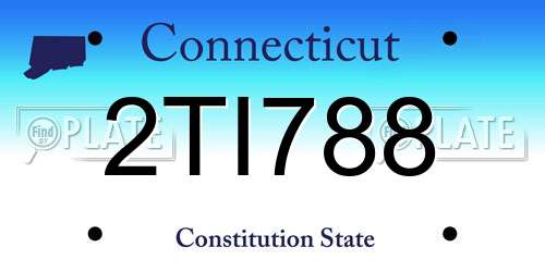 2TI788 Connecticut License Plate