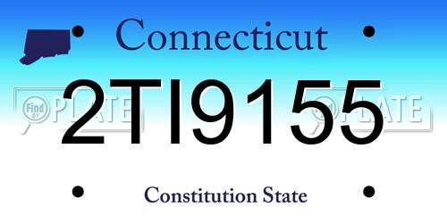 2TI9155 Connecticut License Plate