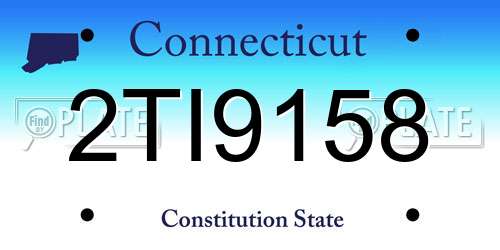 2TI9158 Connecticut License Plate