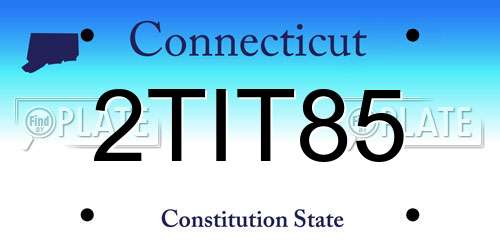 2TIT85 Connecticut License Plate