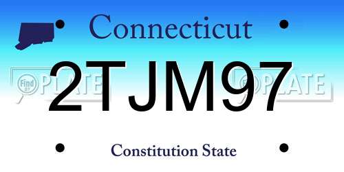 2TJM97 Connecticut License Plate