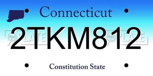 2TKM812 Connecticut License Plate