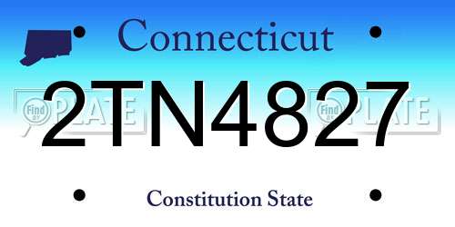 2TN4827 Connecticut License Plate