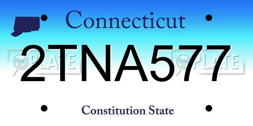 2TNA577 Connecticut License Plate