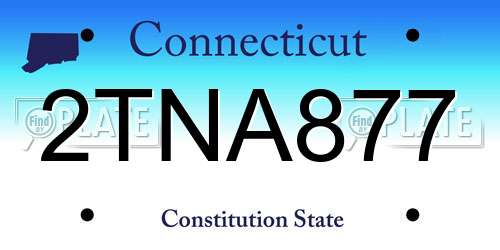 2TNA877 Connecticut License Plate