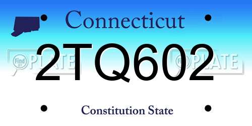 2TQ602 Connecticut License Plate