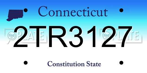 2TR3127 Connecticut License Plate