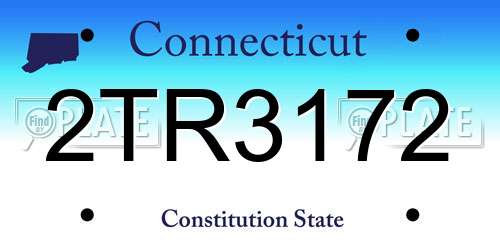 2TR3172 Connecticut License Plate
