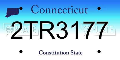 2TR3177 Connecticut License Plate