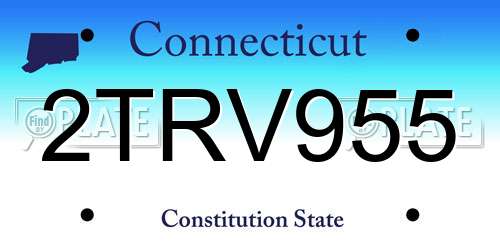 2TRV955 Connecticut License Plate