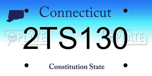 2TS130 Connecticut License Plate