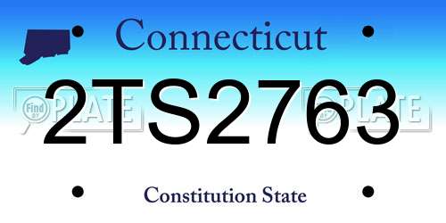 2TS2763 Connecticut License Plate
