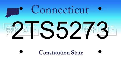 2TS5273 Connecticut License Plate