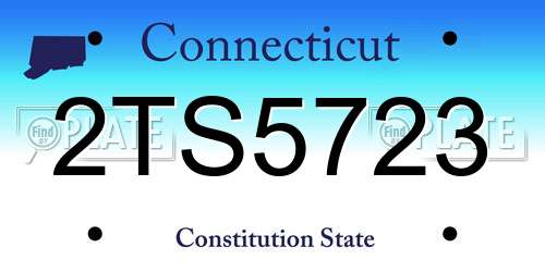2TS5723 Connecticut License Plate