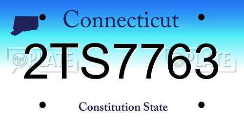 2TS7763 Connecticut License Plate