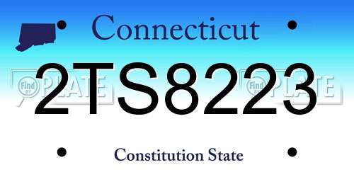 2TS8223 Connecticut License Plate
