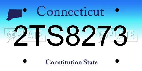 2TS8273 Connecticut License Plate