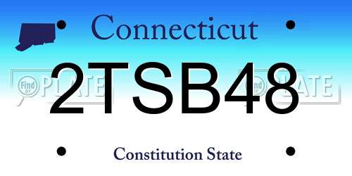 2TSB48 Connecticut License Plate