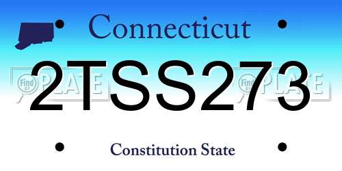 2TSS273 Connecticut License Plate