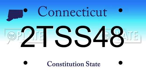 2TSS48 Connecticut License Plate