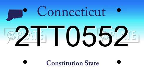 2TT0552 Connecticut License Plate