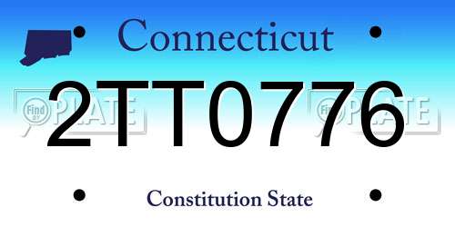 2TT0776 Connecticut License Plate