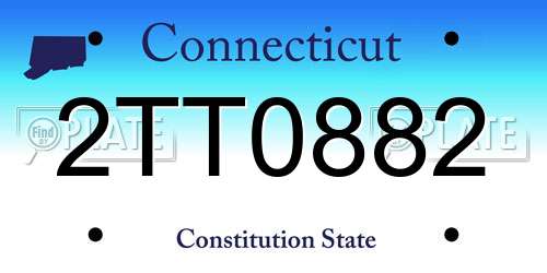 2TT0882 Connecticut License Plate