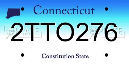 2TTO276 Connecticut License Plate