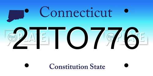 2TTO776 Connecticut License Plate