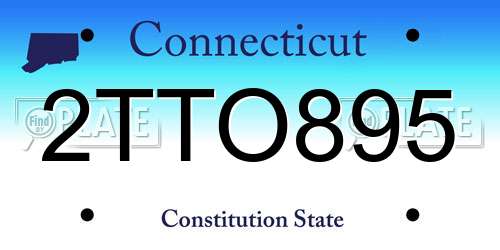 2TTO895 Connecticut License Plate