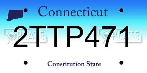 2TTP471 Connecticut License Plate