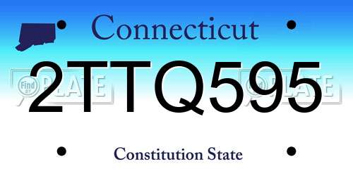 2TTQ595 Connecticut License Plate