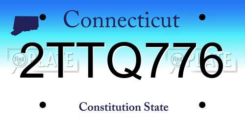 2TTQ776 Connecticut License Plate