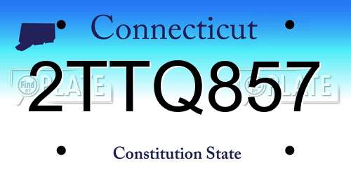 2TTQ857 Connecticut License Plate