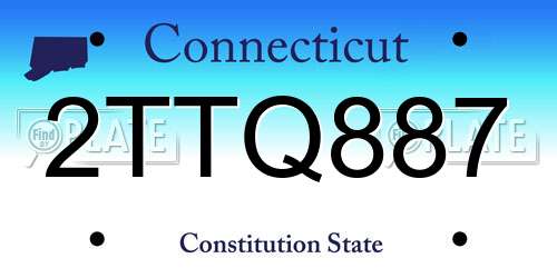 2TTQ887 Connecticut License Plate