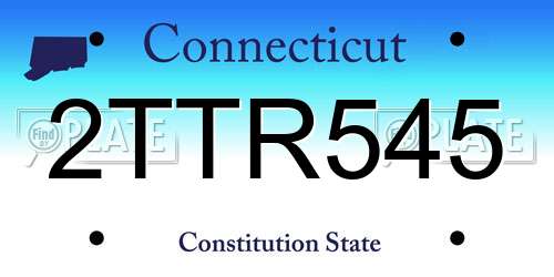 2TTR545 Connecticut License Plate