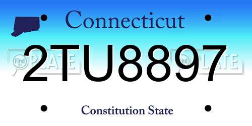 2TU8897 Connecticut License Plate