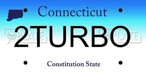 2TURBO Connecticut License Plate