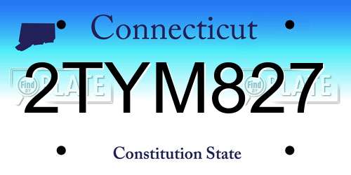 2TYM827 Connecticut License Plate