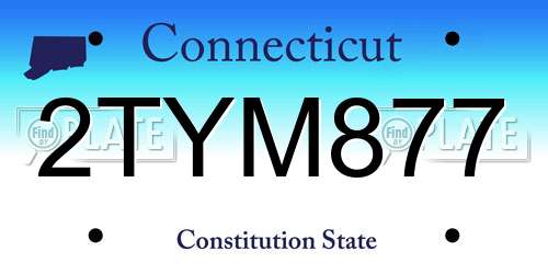 2TYM877 Connecticut License Plate