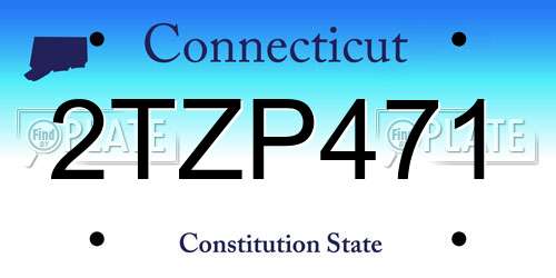 2TZP471 Connecticut License Plate