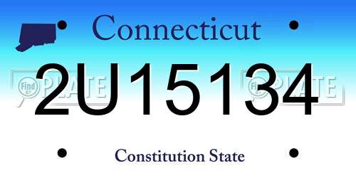 2U15134 Connecticut License Plate