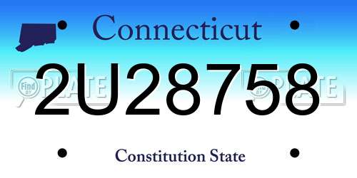 2U28758 Connecticut License Plate