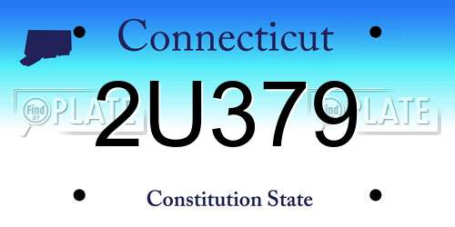 2U379 Connecticut License Plate