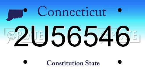 2U56546 Connecticut License Plate