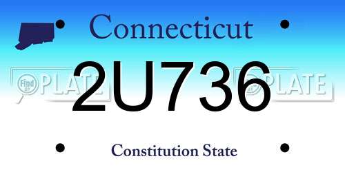 2U736 Connecticut License Plate