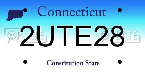 2UTE28 Connecticut License Plate